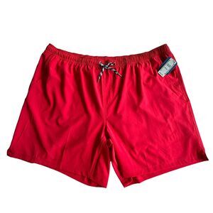 George Jammer Swim Shorts Mens 3XL Red Relaxed Fit‎ Boxer Liner Athletic Trunks